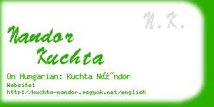 nandor kuchta business card